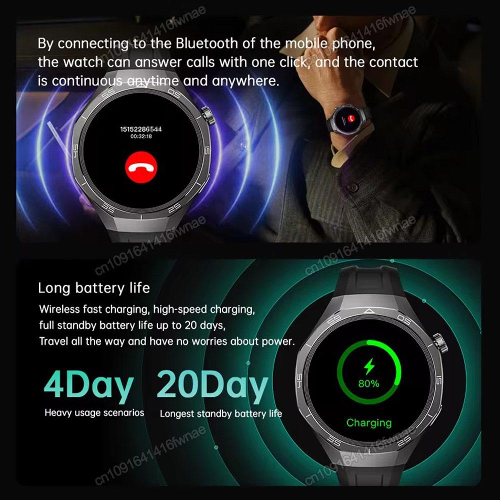 LS  New Smart Watch Men HD  Screen GPS Motion Tracking Heart Rate Blood Pressure Bluetooth Calls SmartWatch Waterproof