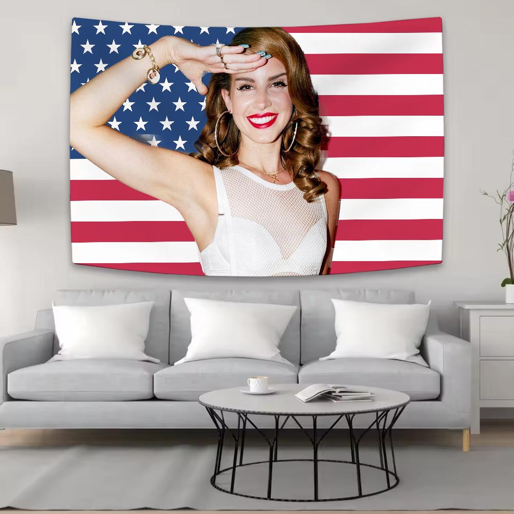 LLana DDel RRey Singer Tapestry Bedroom Dorm Living Room Club Holiday Home Party Decor