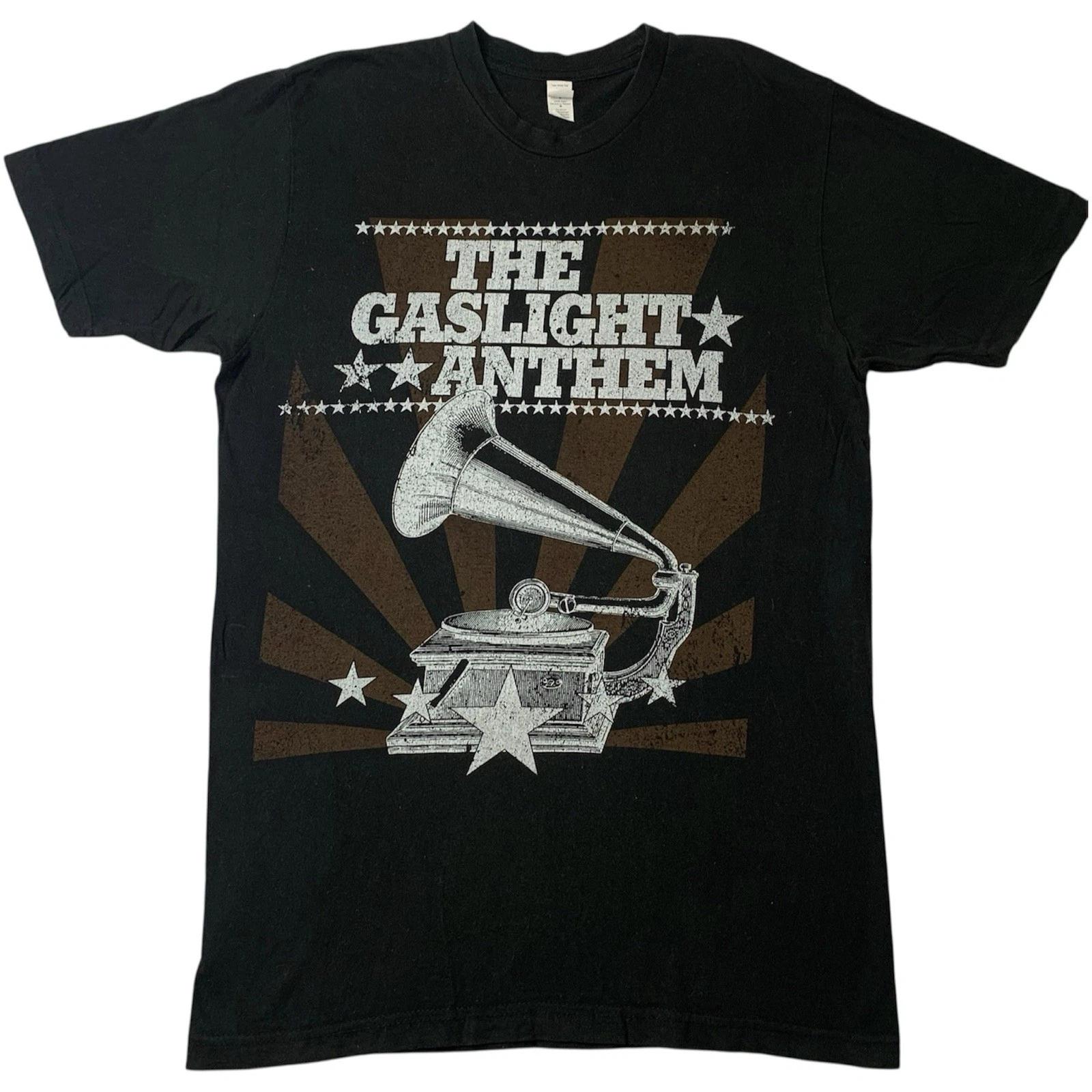 

The Gaslight Anthem Gramophone T Shirt Mens Size Medium Black Rock Band Tee S