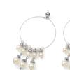2022 New 925 Silver Needle Exaggerated Circle Artificial Pearl Hoop Earrings for Women Fashion Jewelry (5pcs of Free Shipping)