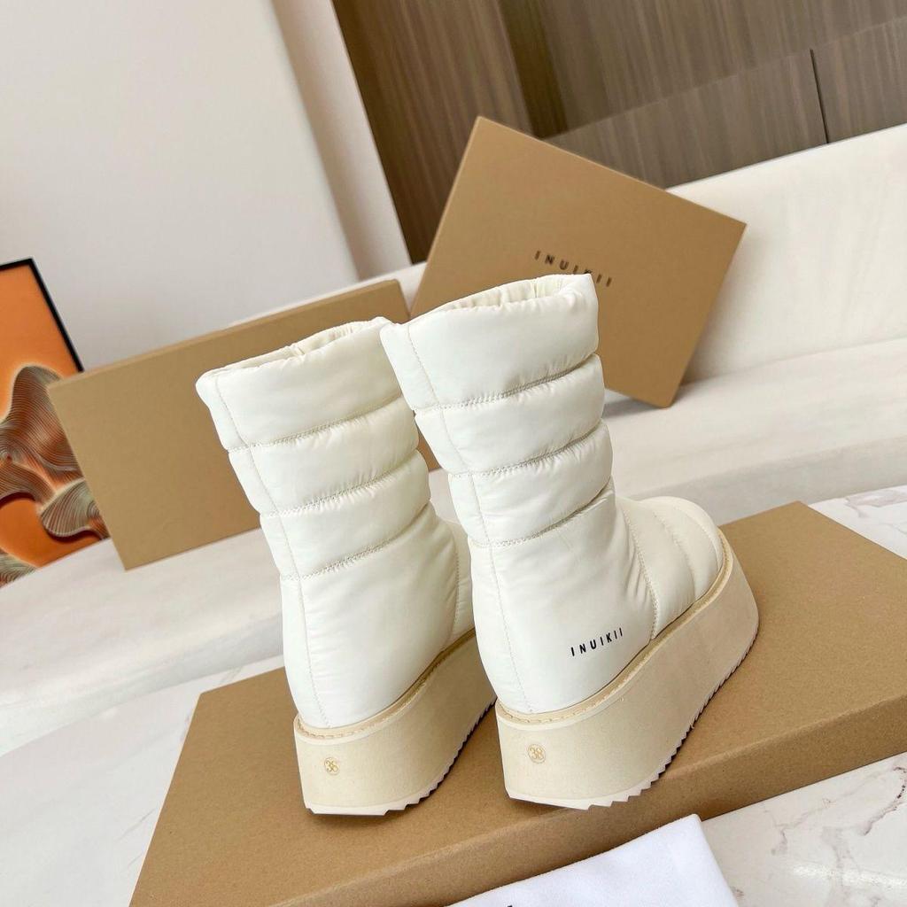 Inuikii Women's Waterproof Down Snow Boots: Warm, Height-Enhancing Mid-Calf Boots with Thick Sole for Autumn/Winter