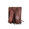 Handmade Classic Genuine Brown Goat Leather Laptop Satchel Backpack Travel Bag