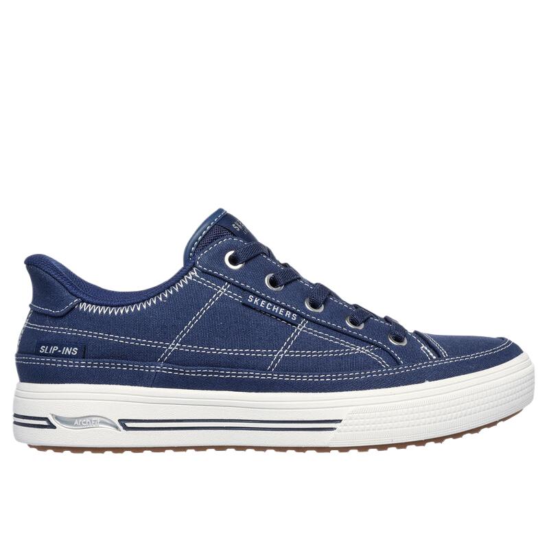 Skechers Arch Fit Arcade - Ci vediamo lì Scarpe da Ginnastica Comode alla Moda Versatili alla Moda Basse Donna Sneaker Blu Navy 177197-NVY