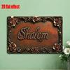 Vintage Roses Ornate Peace Metal Wall Art Sign Rustic Home Decor Aluminum