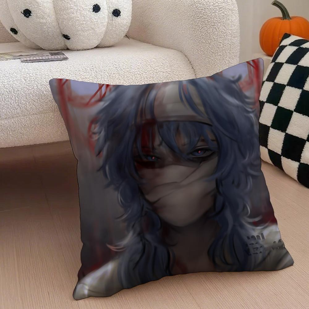 SSally Face Cushion Cover Throw Pillow Cover Hidden Button Durable Polyester Chair Cushion