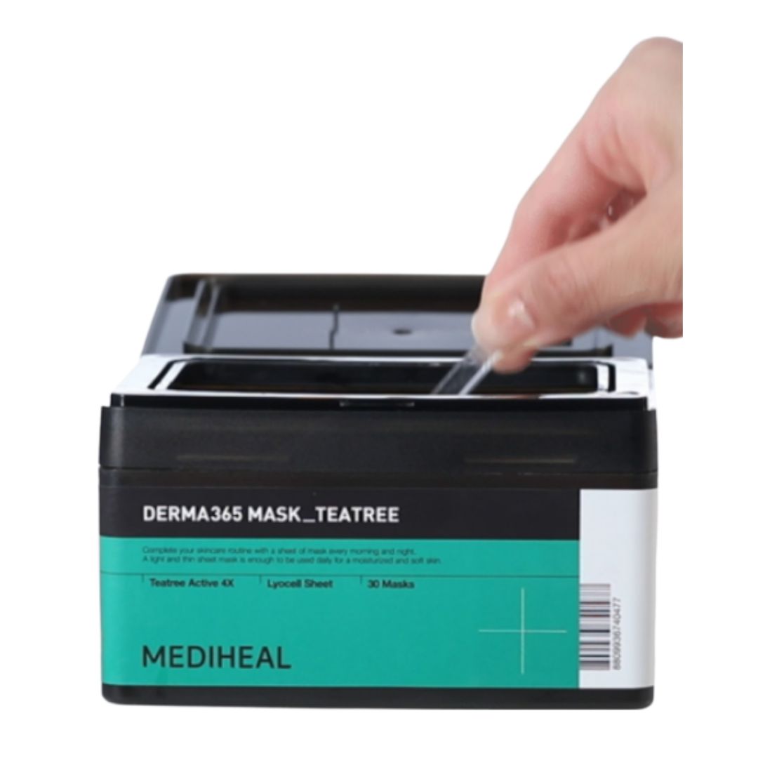 Mediheal Derma365 Tea Tree Mask for Soothing & Trouble Care 30 Sheets, 350ml