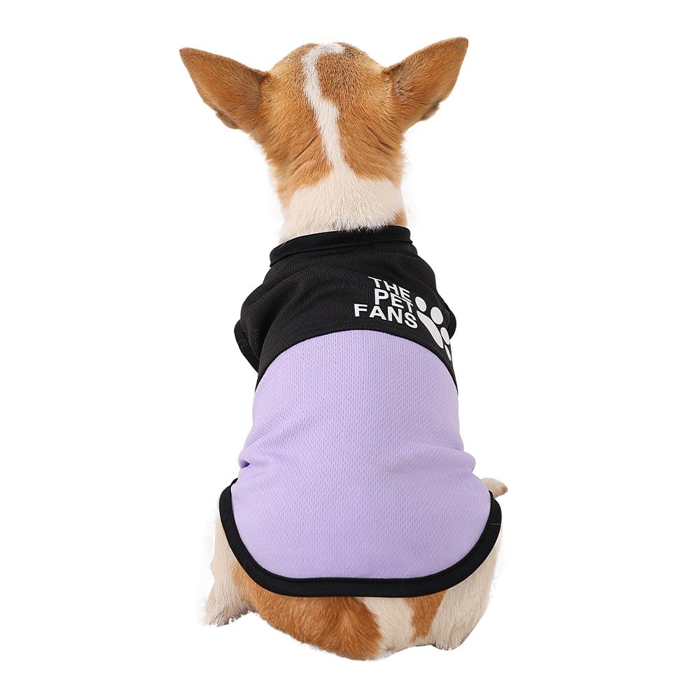 

Dog Summer Clothes Small Large Dogs Cats Breathable Pet Mesh Clothing Cool Chihuahua Vest Lightweight Comfortable Pets T-shirt XS（old） фиолетовый