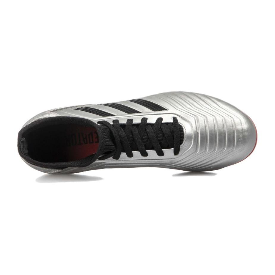 adidas PREDATOR 19.3 Abrasion Resistant Low Top Kids' Soccer Shoes Silver Black Kids' G25798