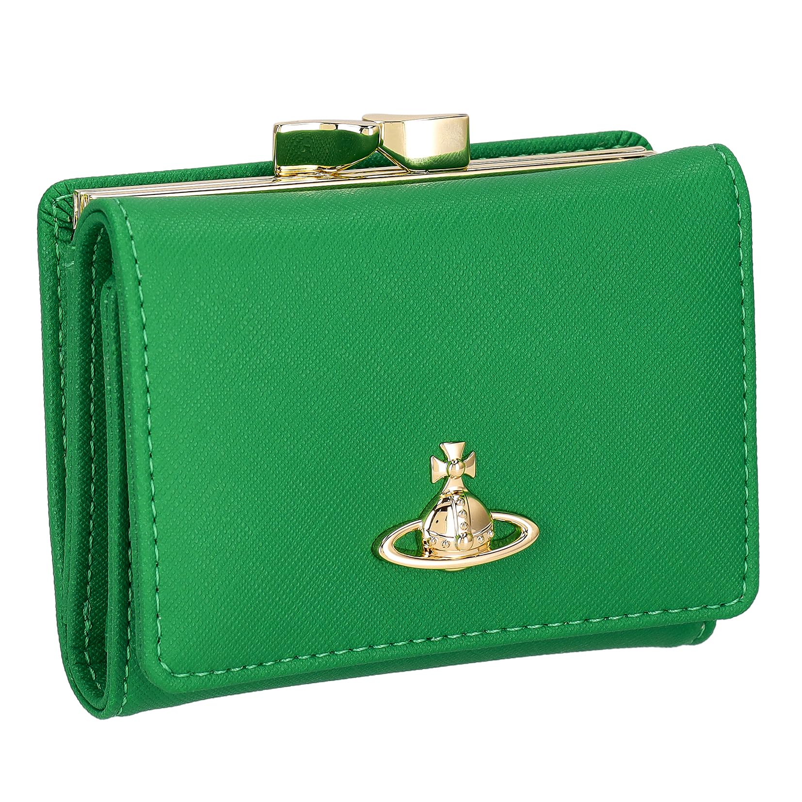 

wallet SAFFIANO BIOGREEN 51150027U BRIGHT GREEN [Vivienne Westwood] Tri-fold Women s [Used]