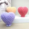 3D Rose Heart Shaped Candle Silicone Mold DIY Handcrafted Love Valentine's Day Decor Scented Candle Plaster Mould Wedding Gifts