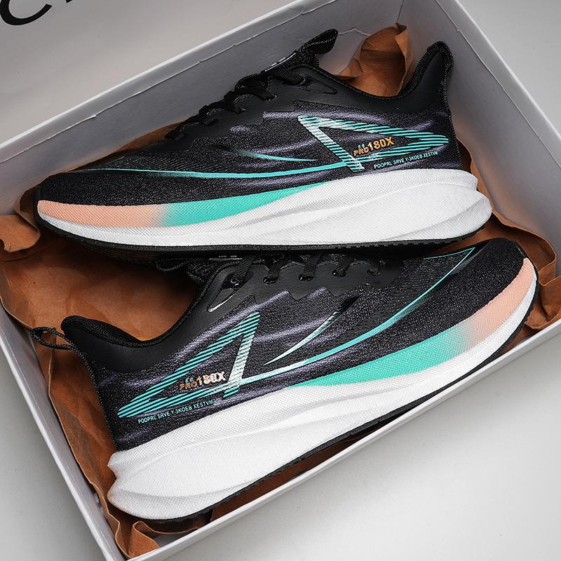 Echte Carbonplatte Laufschuhe Herren und Damen Stoßdämpfende Freizeitschuhe Herren Sport Atmungsaktiv Weichsohle Rückprall Sportschuhe