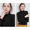 Ruffles Half High Neck Sweater Knitted Pullover Women's Long Sleeved Lace Long Sleeves Bottoming Shirt Commute Simple Casual Knitwear Autumn