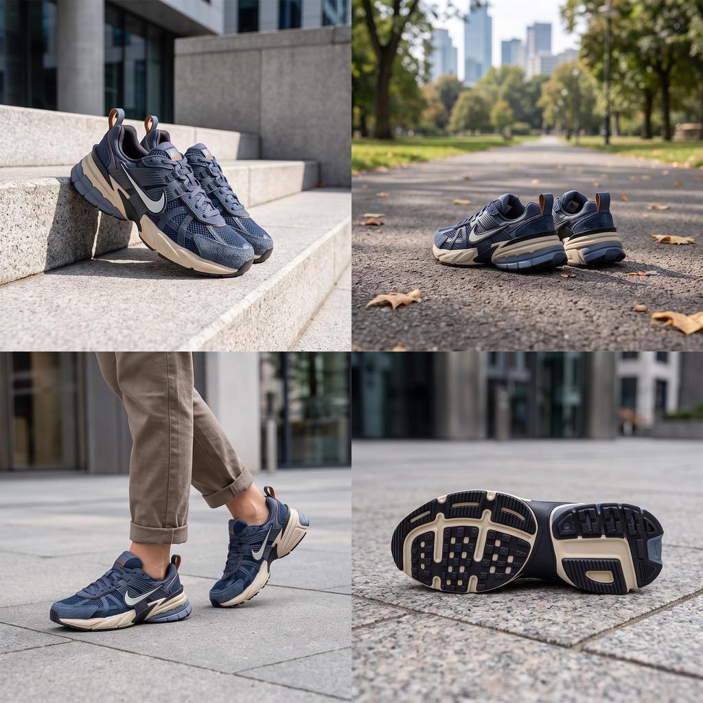 Nike V2K Run Thunder Blue Damen Sneaker Light-Carbon Black Chrome FN6703-400