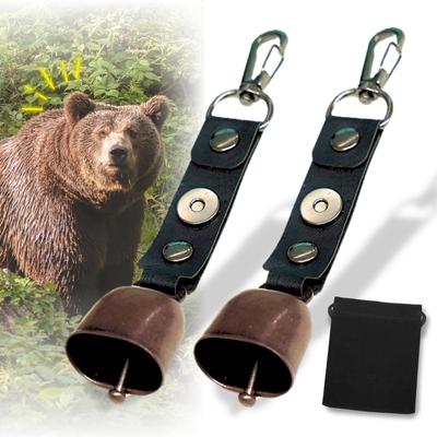 Set of 2 Bear Bells with Silencer and Storage Compact and Perfect for Mountain and Mountain Walking Bag, Lightweight, Climbing, Trekking, Hiking,