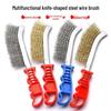 Stainless Steel Wire Brush with Plastic Handle – Copper-Plated BBQ Cleaner