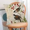 New Spring Flower Bird Pillow Temu Flower and Bird Series Printed Pillow Case Linen Cushion Cover Living Room