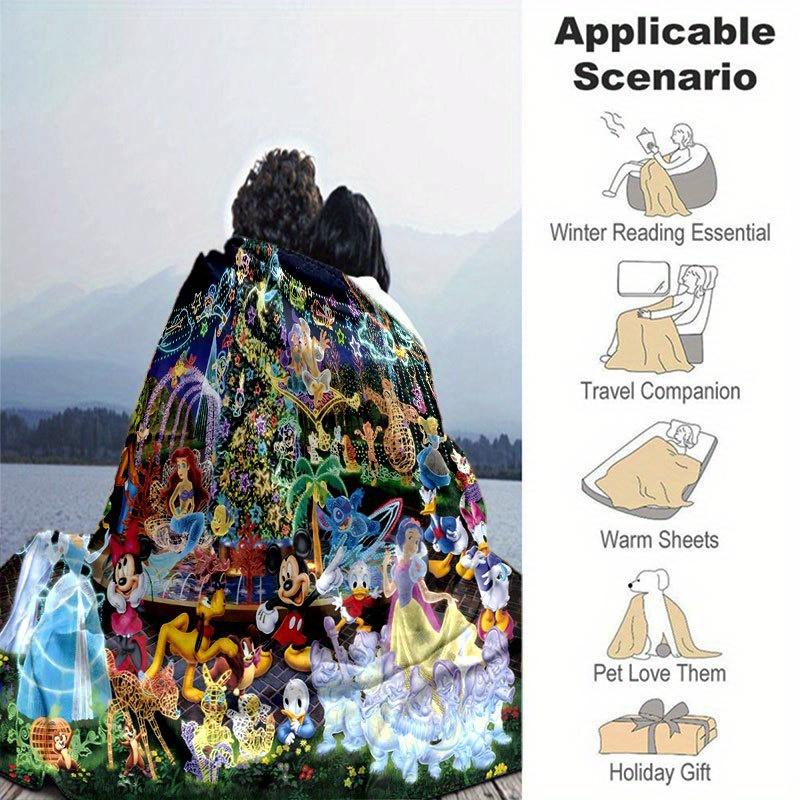 Mickey and Minnie Cartoon Blanket: Adorable, Warm, and Perfect for Home Decoration  Living Room, Travel, and All Seasons