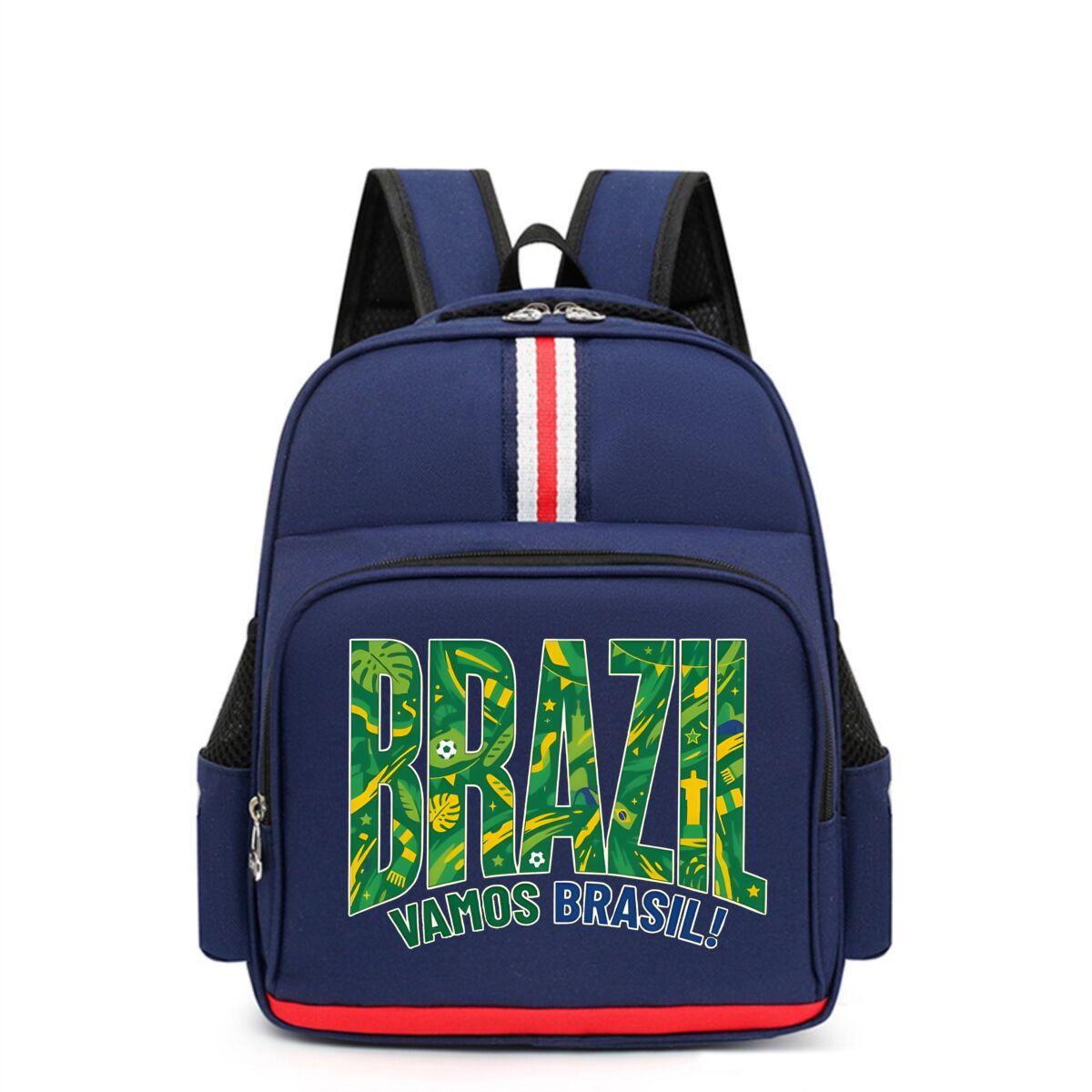 Waterdichte Rugzak voor Basisschoolleerling  Brazil Vamos Brasil  Voetbal Fan Rugzak Jongens Meisjes  Mexico ¡Sí Se Puede  Schooltassen