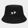 Cute red panda embroidered bucket hat women's fashion outdoor four seasons versatile summer ins sun hat