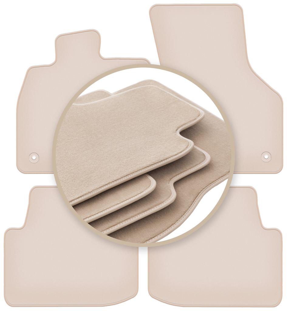 PREMIUM beige Fußmatten für: Volkswagen Passat B8 Limousine, Kombi, Variant, Alltrack 2015-