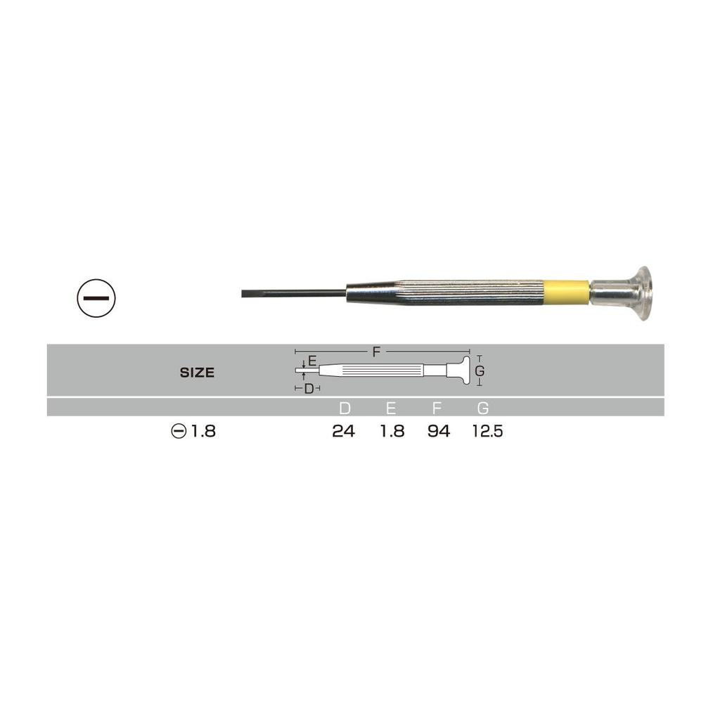 ANEX Precision with Set 800 Screwdriver, Phillips, Flathead, Case, 6-Piece (+00/+0/-0.9/-1.2/-1.8/-2.1) No.
