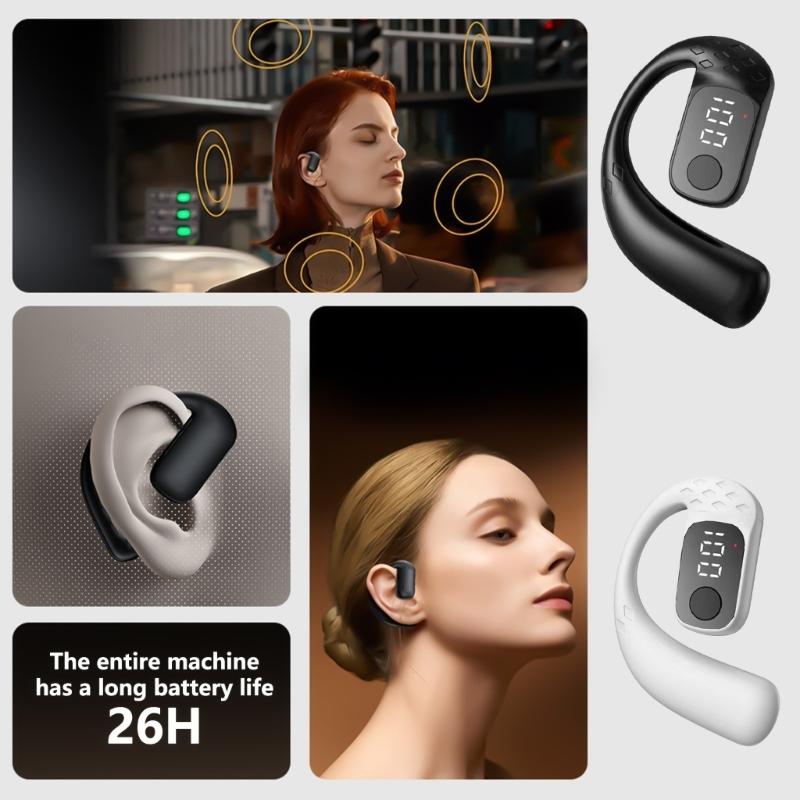 Single Ear Hook Earphone Bluetooth-compatible Headsets Long Battery Lifes 180°Rotatable Design For Sports Business Use