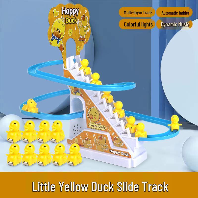Little Duck Climbing Stairs Electric Track Educational Toy