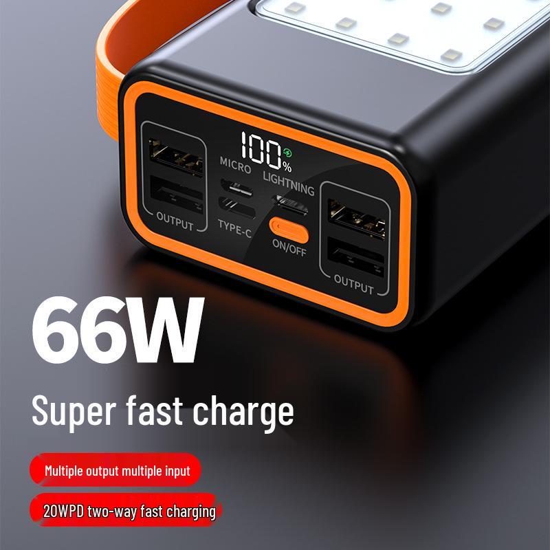 High-Capacity PD66W Camping Lamp & 50000mAh Power Bank with Fast Charge