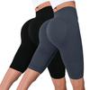 Women’s 2 Piece Seamless High Waist Yoga Shorts Set Stretchy Workout Biker Shorts for Running Training