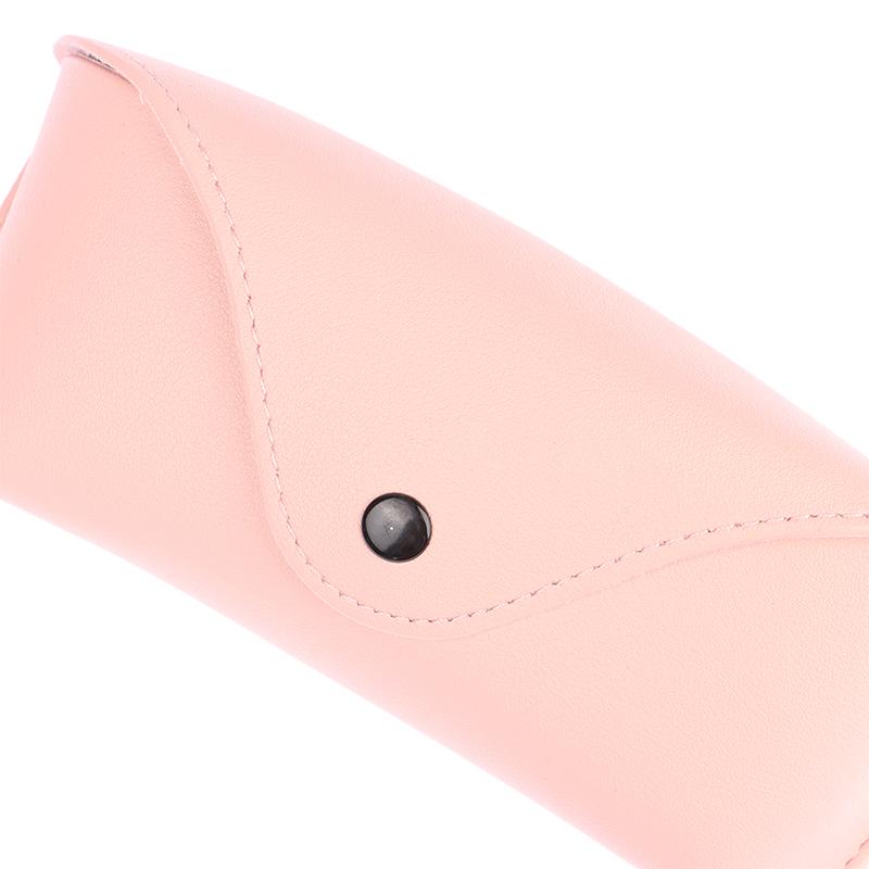 1Pc Leather Eye Glasses Sunglasses Hard Case Protector Box Portable Solid Color