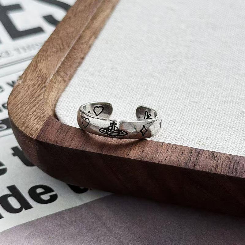 

Stacking Fashion Cool Personality Cross Ring Multi-Element Mix And Match Retro Retro Neutral Style Index Finger Ring Adjustable opening