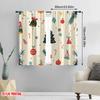 2pcs,2D Plane Printing Contemporary Curtains Christmas Tree Snowman Winter Gift Polyester Easy Install (without Rod) All Seasons