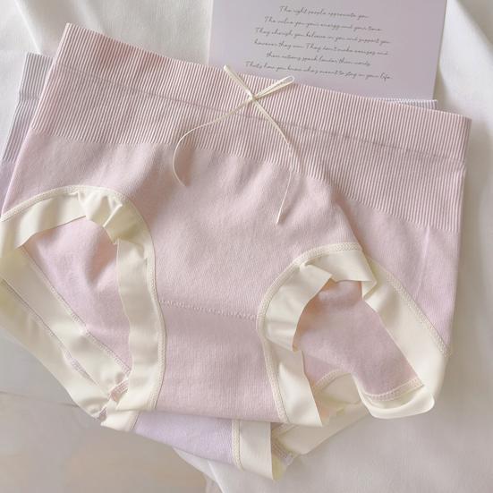 

Женское нижнее белье Дышащие трусы с эластичной резинкой на талии и милым бантом Простые женские трусики со средней талией для девочек Трусы для повседневной носки Пижамы