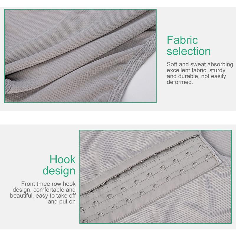 1Pc Breast Front Buckle Polyester Solid Color Lesbian Tomboy Strengthen Flat Chest Binder Short Vest Underwear Trans