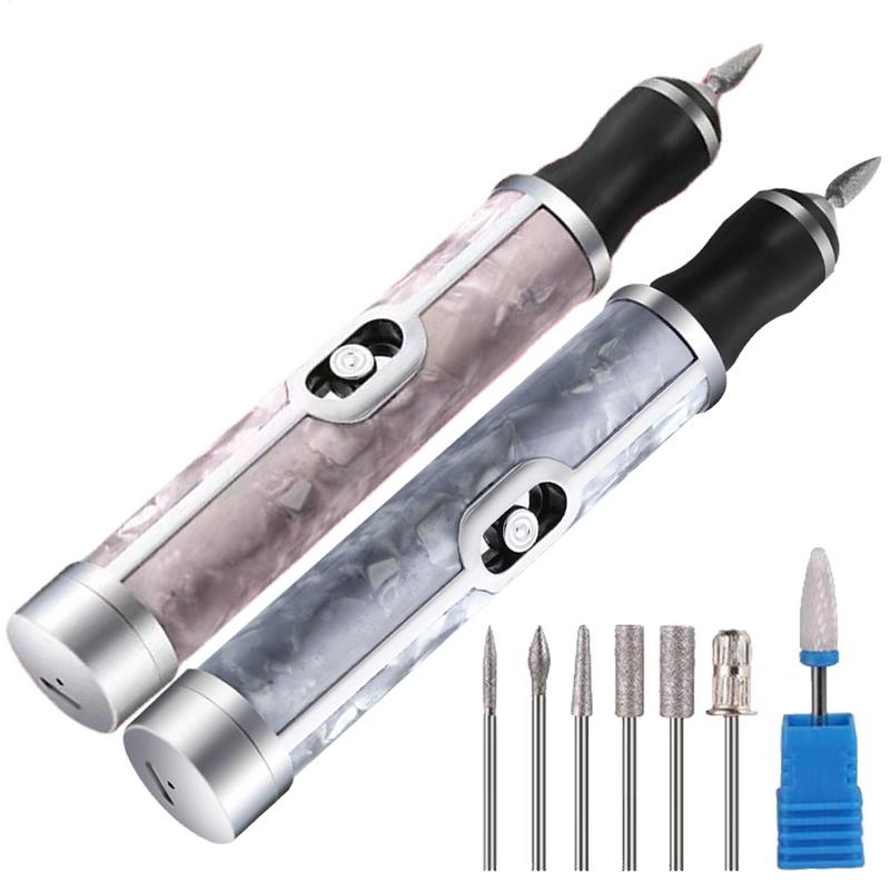 Electric Nail Sander File Nail Drill Cordless 4 Speeds Professional Nail Removing Acrylic Nail Tools for Edge Shaping Polishing