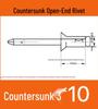 Aluminum Flat Head Iron Core Countersunk Pop Rivets