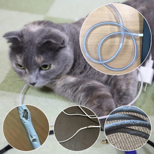 WJSD Pet Dog Cat Cord Chewing Prevention Pet Cord Cover Cat Pet Cable Cover Cat Measures Cord Protection Cover Cord Protector Wiring Cover Cat Cable P