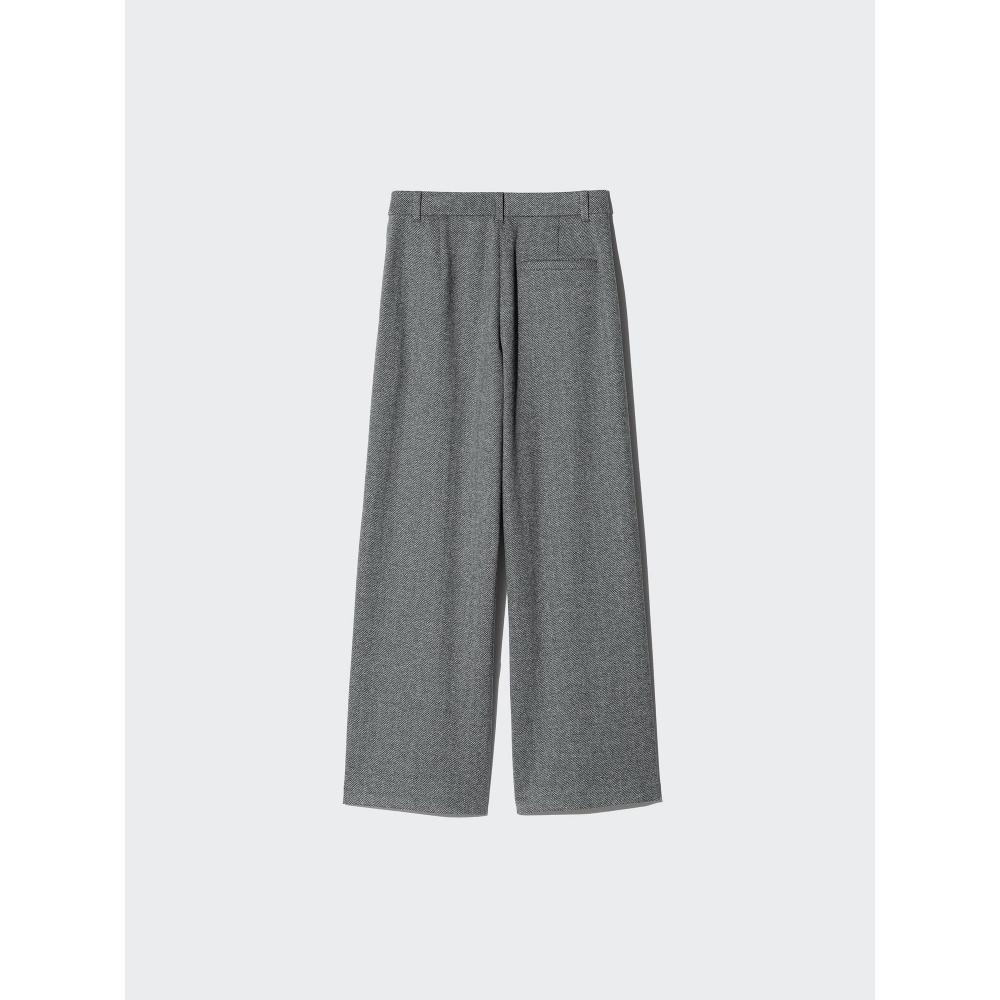 Uniqlo Japan Brushed Jersey Wide Pants Herringborn