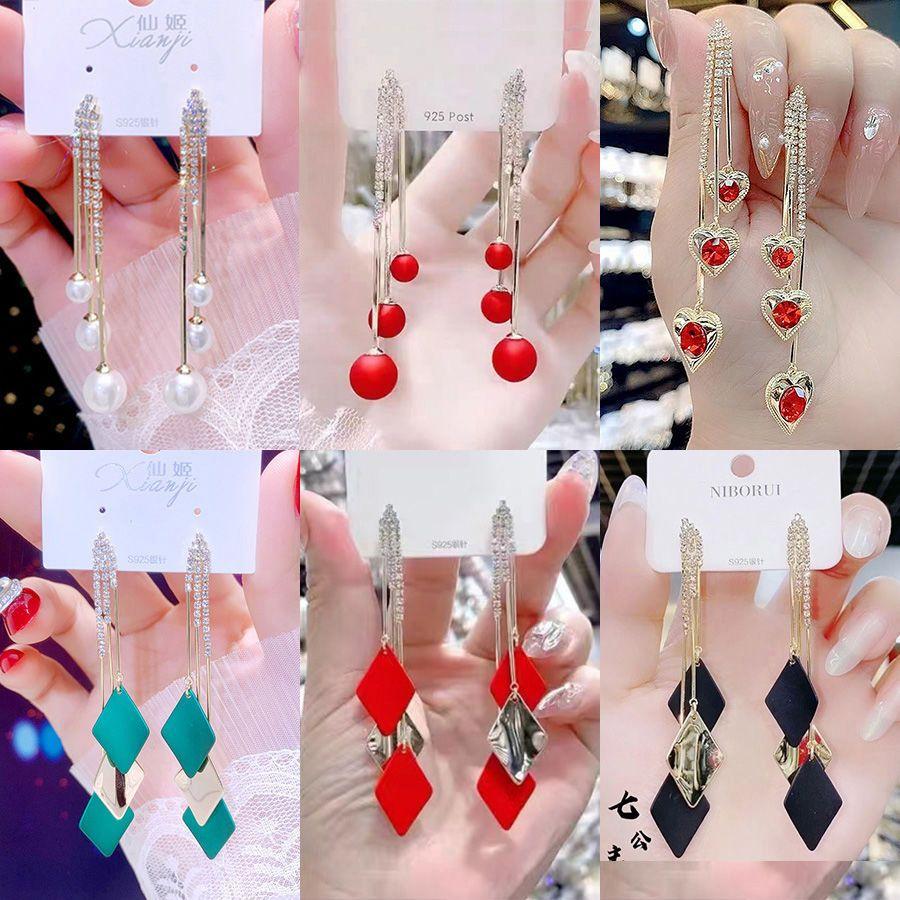 

Diamond earrings for women s long tassel earrings