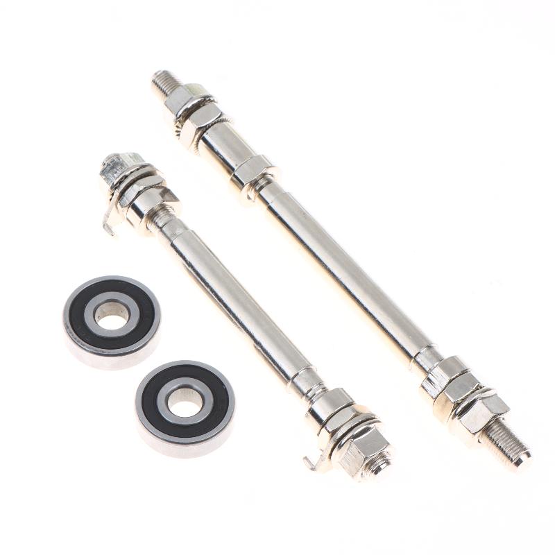 1/2Pcs Solid Axle Hub With Bearings Front And Rear Axles For Mountain Bike Bicycle Axle Core With 6200Rs Bike Parts