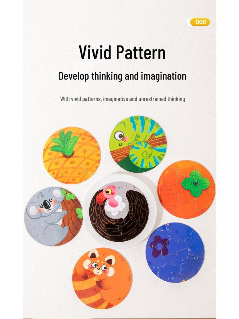 CPCE Kids' Double-Sided Animal Alphabet Puzzle & Parent-Child Interactive Board Game