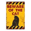 Black Cat Warning Metal Wall Art Sign Kitchen Decor