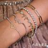 Stainless Steel Zircon Bracelet Luxury Womens Wrist Jewelry Hypoallergenic Fade-resistant Fashion Accessory