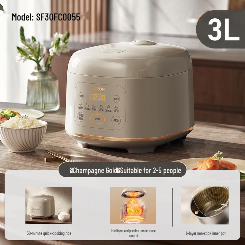 Supor 3L Multifunction Rice Cooker with Non-stick Pot & Washable Lid (Model SF30FC0055)