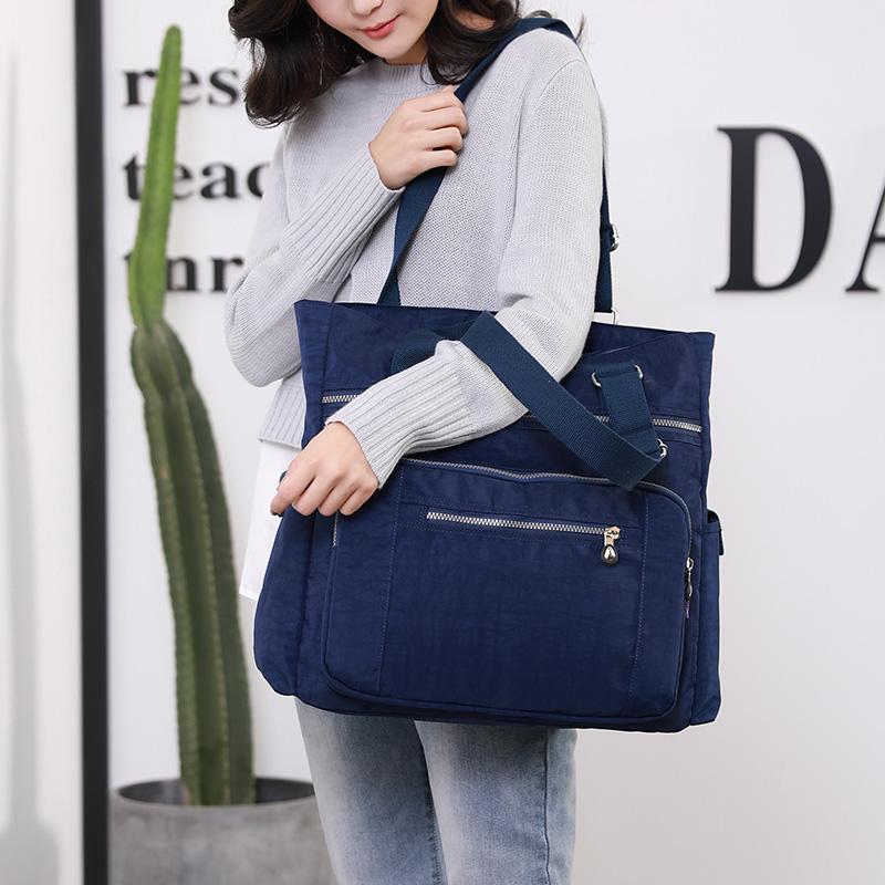 Borsa Tote da Donna di Grande Capacità – Elegante Borsa a Spalla Multicolore con Tasche Multiple – Perfetta per Lavoro, Scuola e Uso Quotidiano