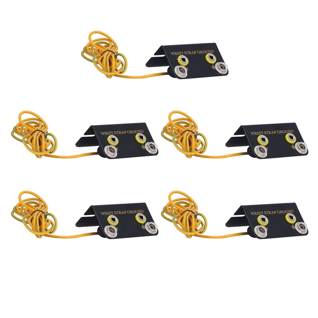 5Pcs Wrist Strap Ground Socket Connector ESD Grounding System L Shaped Non Static