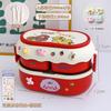 Portable Kawaii Lunch Box For Girls School Kids Plastic Picnic Bento Box Microwave Food Box With Compartments Storage Containers