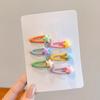 5/6Pcs Girl Hairpins Macaron Color Cartoon Fruit Flower Star Shapes Round Edge-Free Design Hair Clips Side Bang Hair