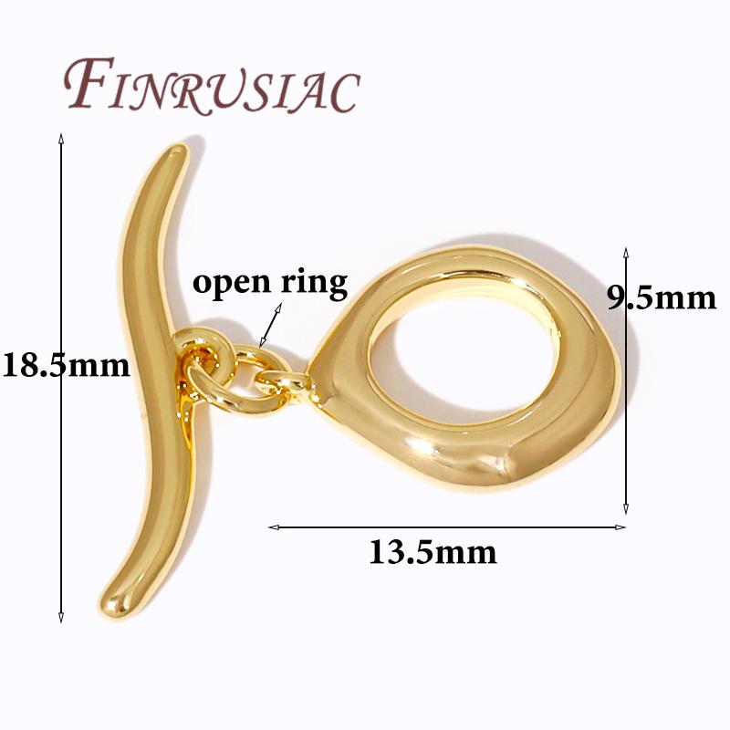 2/4Pcs 18K Gold Plated Toggle Clasps For Jewelry Making Supplies,Brass OT Clasp Connector For Bracelets Findings DIY