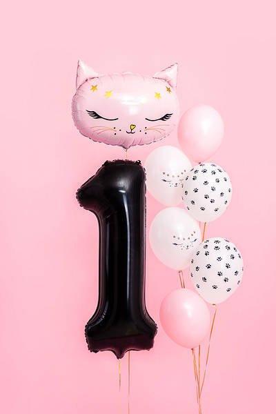 Balon Foliowy Cyfra 1 Czarna, 86Cm